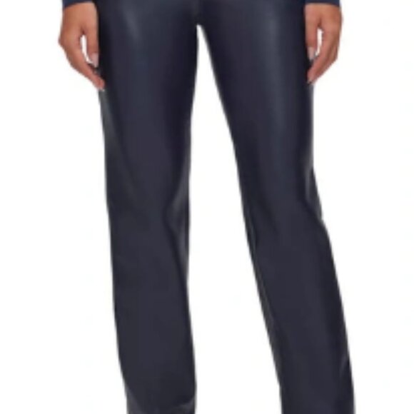Good American Navy Faux Leather Pants Size 10/30 NWT - Picture 1 of 7